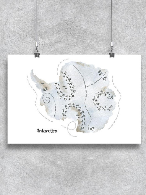 Antarctica Map Poster -Image by Shutterstock