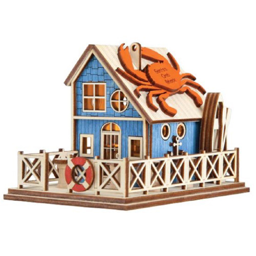 Ginger Cottages Crab Shack Wood Christmas Tree Ornament 80042