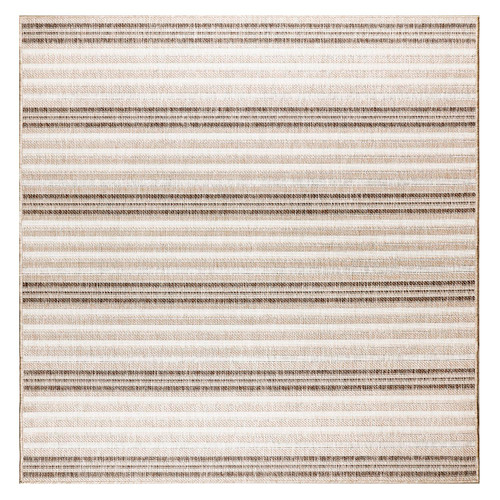 Transocean Malibu Faded Stripe 7'10" Square Rug In Neutral Finish MAUS8823212