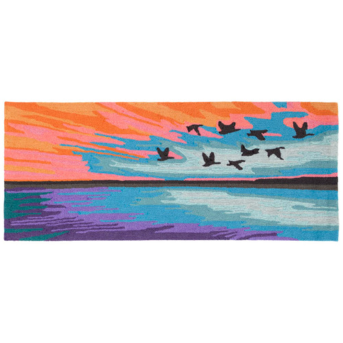 Transocean Frontporch Flock 2' x 5' Rug With Sky Finish FTPR5457203