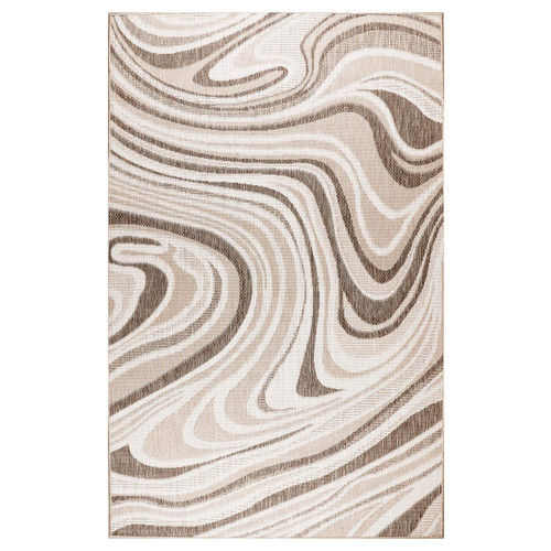 Transocean Malibu Waves 4'10" x 7'6" Rug With Neutral Finish MAU58822212