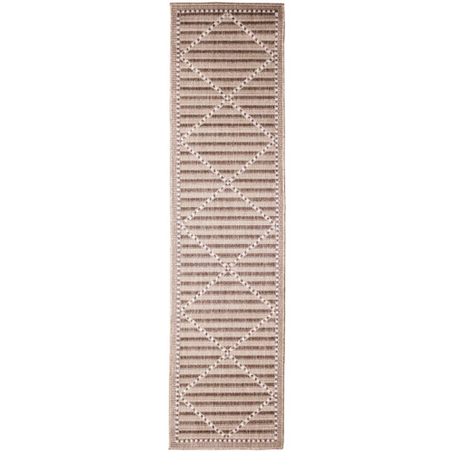 Transocean Malibu Checker Diamond 1'11" x 7'6" Rug With Neutral MAUR8822512
