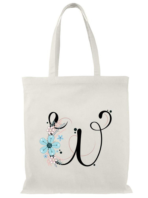 Letter W Flower Bouquet 3 Tote Bag -Image by Shutterstock