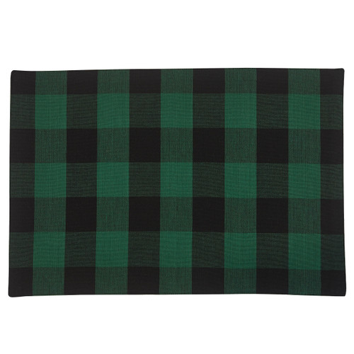 Park Designs Buffalo Check Backed Forest Green Placemat - Set of 4