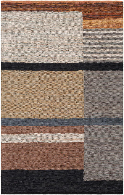 Surya Rustic Lexington Leather And Cotton 2' x 3' Area Rugs LEX2300-23