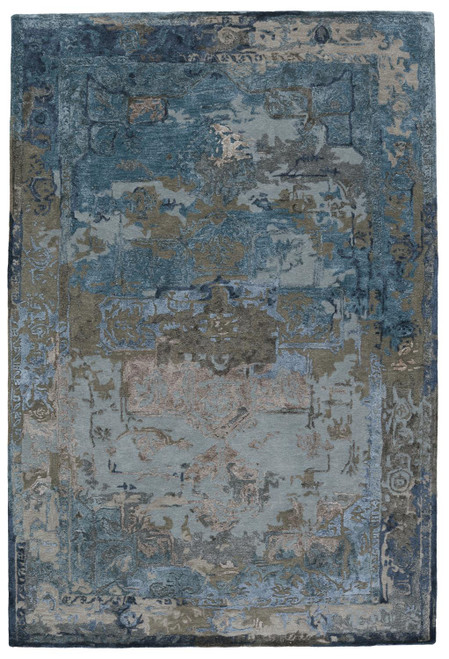 Jaipur Living Margot Handmade Medallion Blue And Gray 8'x10' Area Rug RUG153330