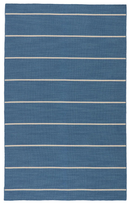 Jaipur Living Cape Cod Handmade Striped Blue And Cream 5'x8' Area Rug RUG122703