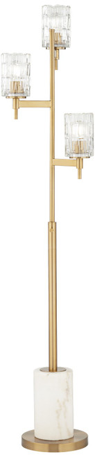 Pacific Coast Lighting Metal And Glass Floor Lamp With Warm Gold Finish 86F73