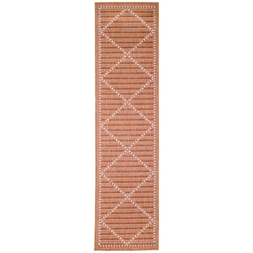 Transocean Malibu Checker Diamond 1'11" x 7'6" Rug In Clay Finish MAUR8822517