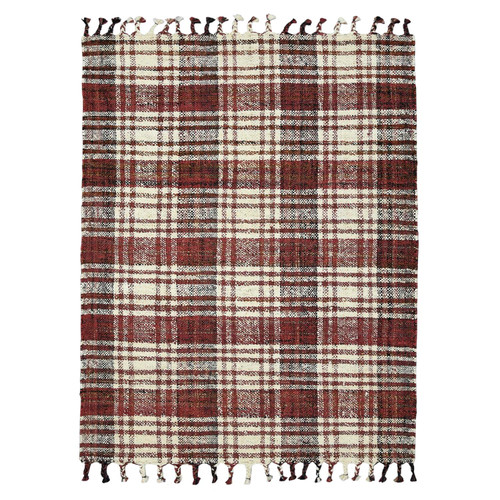 Amer Rugs Hampton Washito Brick Red Flatweave Jute 3'6"x5'6" Area Rug HMP43656