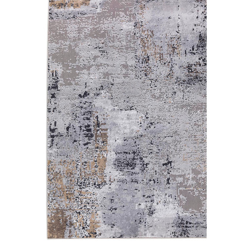 Amer Rugs Hamilton Wright Gray And Gold Polyester Blend 2'x3' Area Rug HAM50203