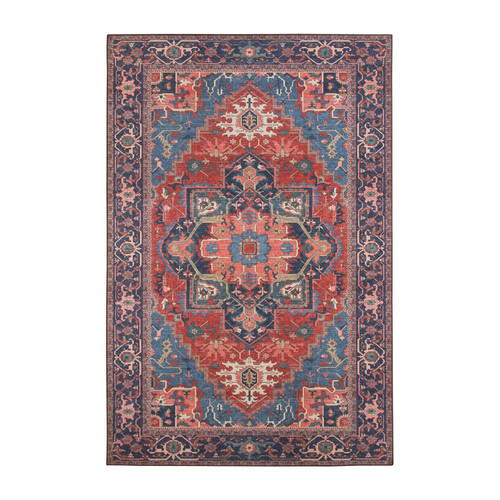 Amer Rugs Myra Farrah Red And Blue Polyester 5'x7'6" Area Rug MYR80576