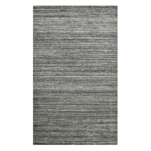 Amer Rugs Heaven Lumia Dark Gray Hand-Woven Wool 5'x8' Area Rug HEA60508