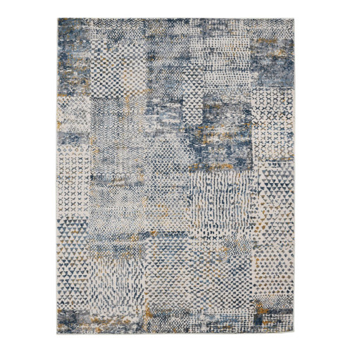 Amer Rugs Ivory And Blue Polyester Blend 7'10"x10'10" Area Rug CRO37101010