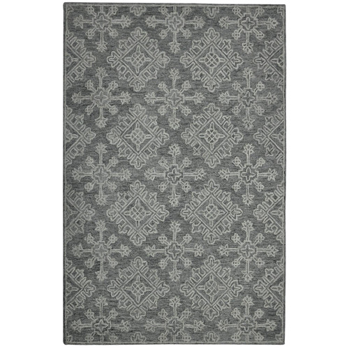 Amer Rugs Boston Penswick Graphite Hand-Tufted Wool 5'x7'6" Area Rug BOS360576