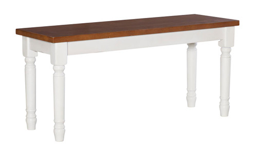 Powell Farmhouse Willow Bench With Brown Finish D1252D19BB