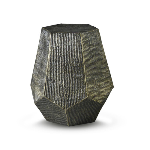 Steve Silver Donato Iron Hexagon End Table With Brass Finish DT200E