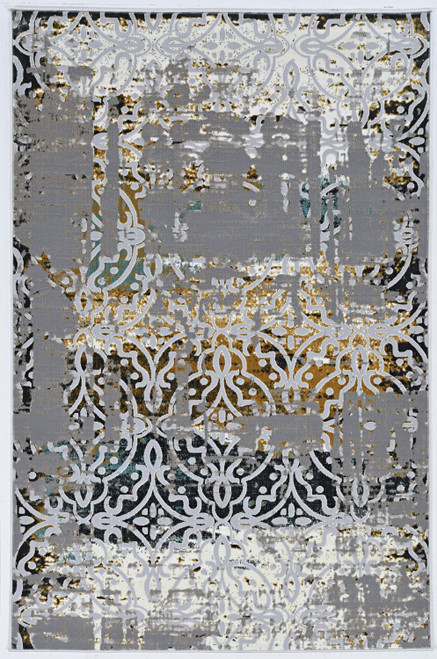 Linon Transitional Elixir 8' x 10'6" Rectangle Area Rugs With Grey RUGER0581