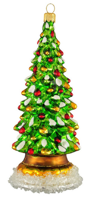 Decorated Christmas Tree Polish Glass Tree Ornament Made in Poland Decoration