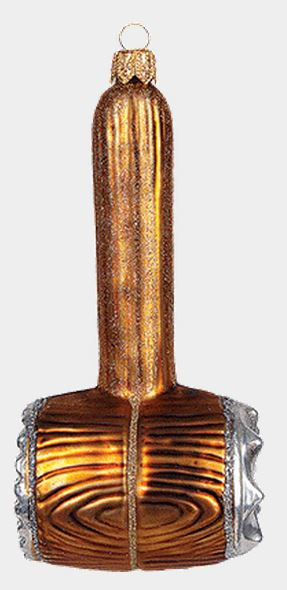 Meat Hammer Polish Blown Glass Christmas Ornament Meat Tenderizer Mallet Pounder