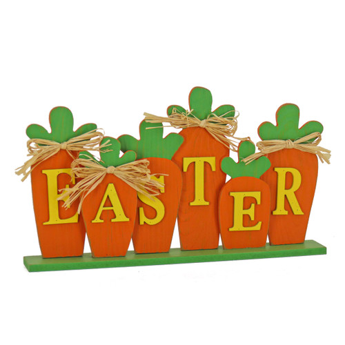 14" Orange and Green "Easter" Carrots Tabletop Decor