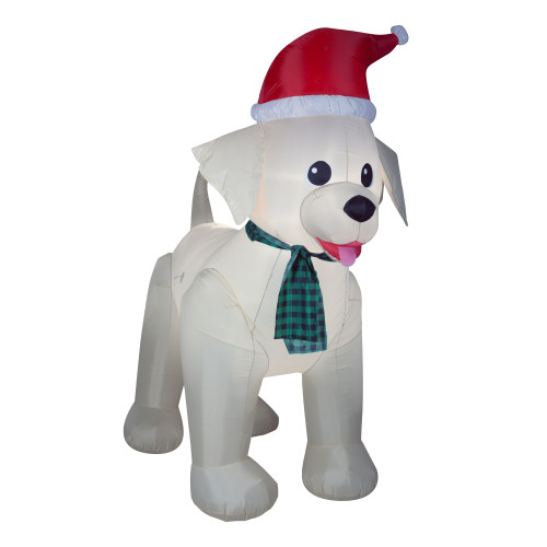 9' White Labrador Retriever Inflatable Outdoor Christmas Yard Decor