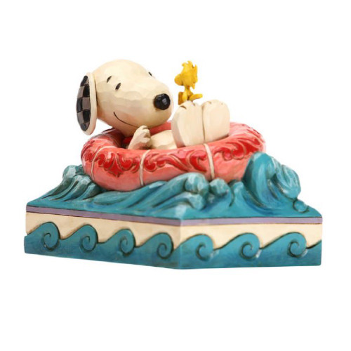 Jim Shore Peanuts Float Away Snoopy and Woodstock on Floatie Figurine 6005942