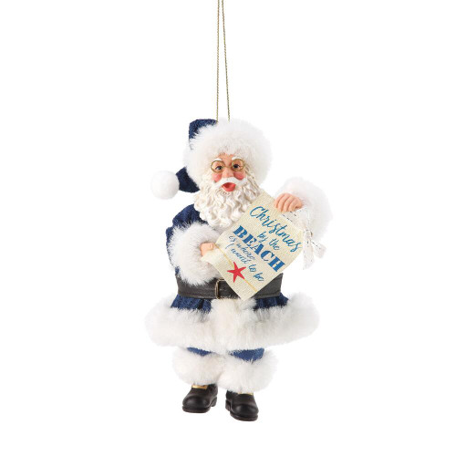 Possible Dreams Christmas by the Beach Santa Ornament 6006458