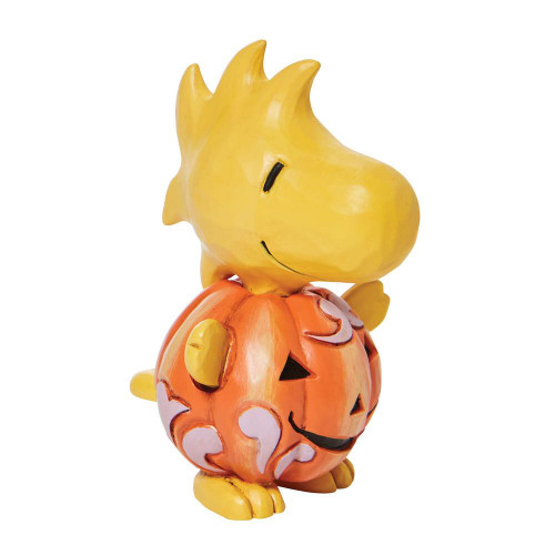 Jim Shore Peanuts Woodstock in Orange Pumpkin Mini Figurine 3.25 Inch 6010319