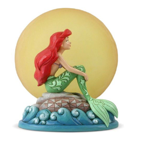 Jim Shore Disney Traditions Ariel Sitting on Rock by Moon Figurine 6005954 New