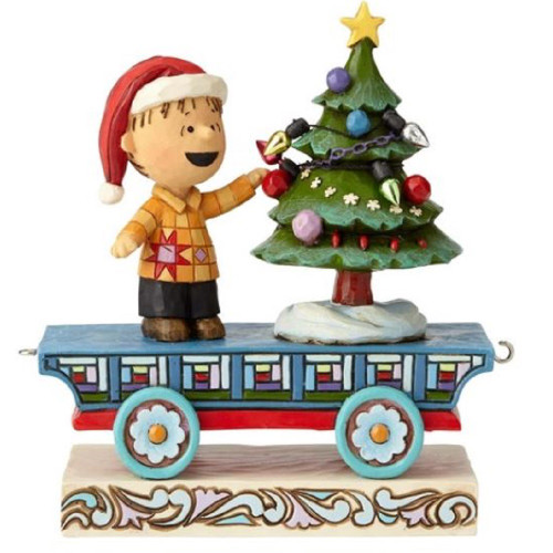 Jim Shore Peanuts All Aglow Linus Christmas Train Car Figurine 6000990 New