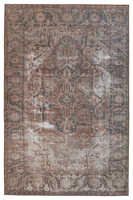 Kate Lester Minita Medallion Brown And Tan 5' x 7'6" Area Rug RUG152939