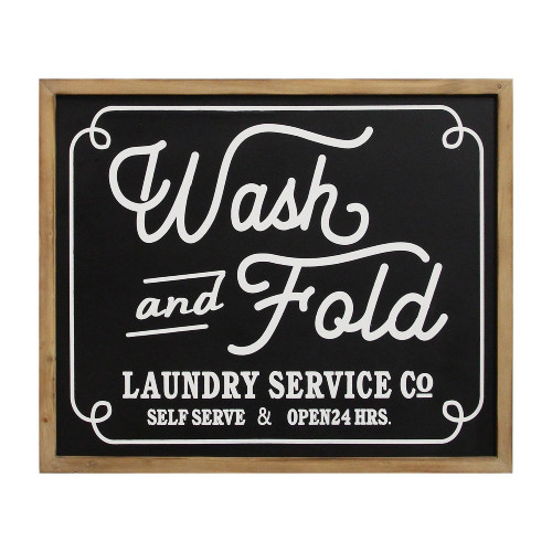 24" Black  Wash and Fold Laundry Wall Design