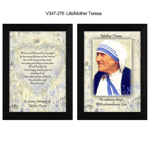 TrendyDecor4U Life Quotes By Mother Teresa Collection Printed Wall Art V347-276