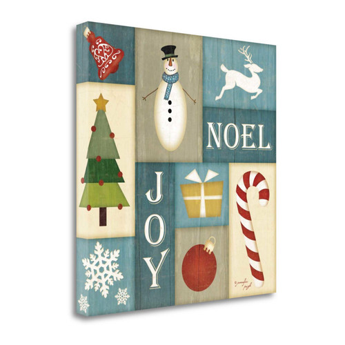 Tangletown Holiday Sampler Blue II By Jennifer Pugh Wall Art SBJP2865-2020c