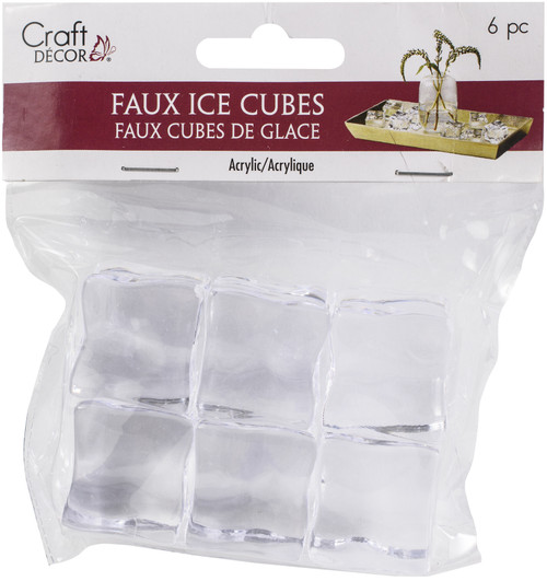 Faux Ice Cubes 6/Pkg-Large