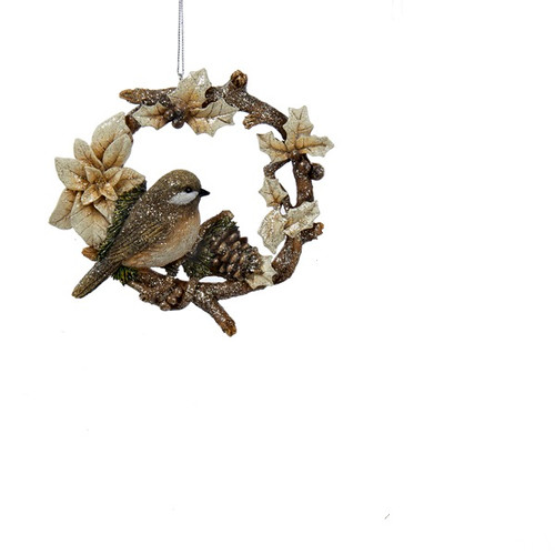 4.5" Woodland Songbird Decorative Christmas Ornament