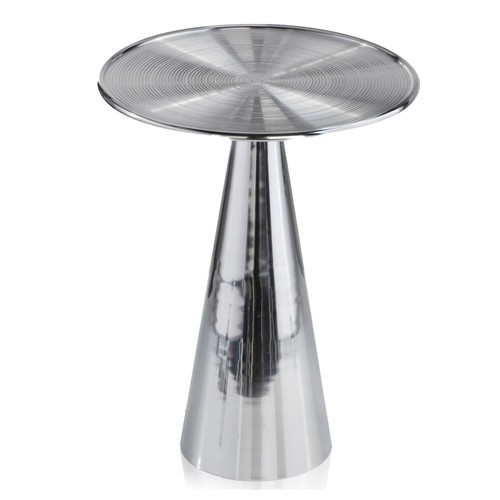 Modern Day Accents Modern Barquillo Cone End Table With Buffed Finish 3826