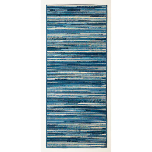 Transocean Marina Stripes 1'11" x 4'11" Rug With China Blue Finish MNAR5805203