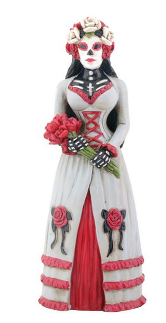 Wedding Gothic Skeleton Bride Day of the Dead Dia de Los Muertos Figurine