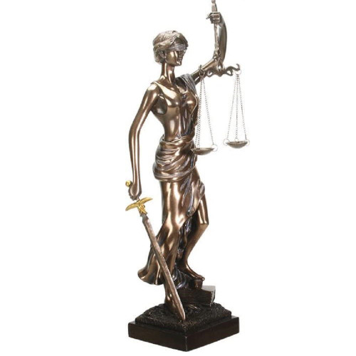 Lady Justice Holding Scales and Sword Statue Figurine Judicial Law Decoration