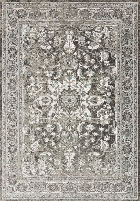 Loloi Joaquin 6'-7" X 9'-2" Area Rugs In Charcoal And Ivory JOAQJOA-01CCIV6792