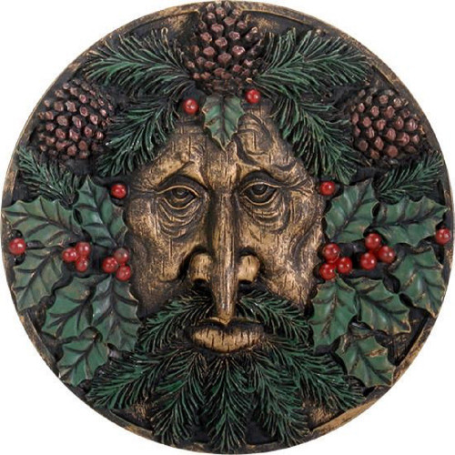 Green Man Winter Wall Plaque Hanging Home Decoration Greenman Pagan Celtic New