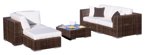 Hospitality Rattan Soho 5-Piece Modular Sectional Set 903-1321-JBP-5PS