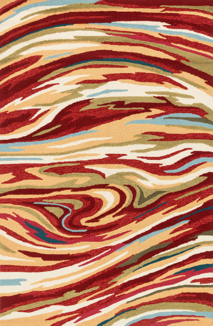Loloi Olivia 3'-6" x 5'-6" Area Rugs With Red And Multi OLVAHOL04REML3656