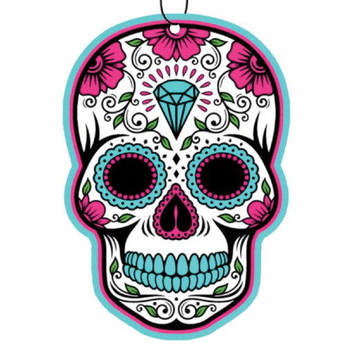 Spoontiques White Day of the Dead Sugar Skull Air Freshener 3 Pack