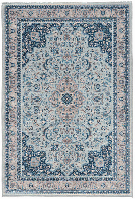 Linon Traditional Emerald 2'2" x 3'2" Rectangle Area Rugs With Blue RUGEM1223