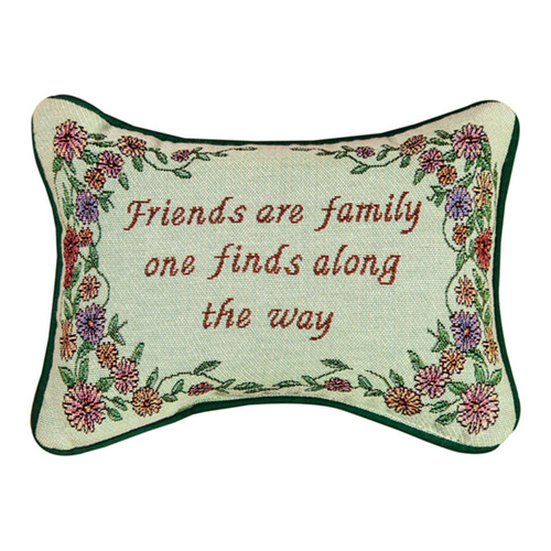 Friends Are Family Word Pillow With Multi Finish TWFARF