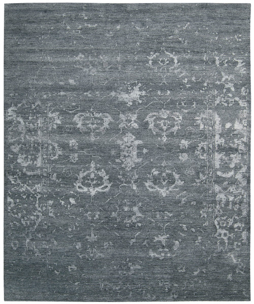 Nourison Silk Shadows Blue Stone Rectangle Area Rug 7'9" x 9'9"