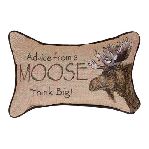Advice From A Moose Poly Fiber Word Pillow With Multi Finish TWAMSE